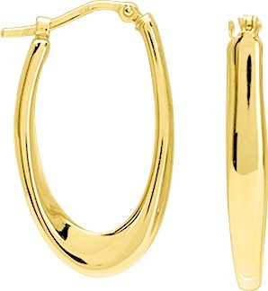 Boucles d'oreilles créoles or jaune 18K