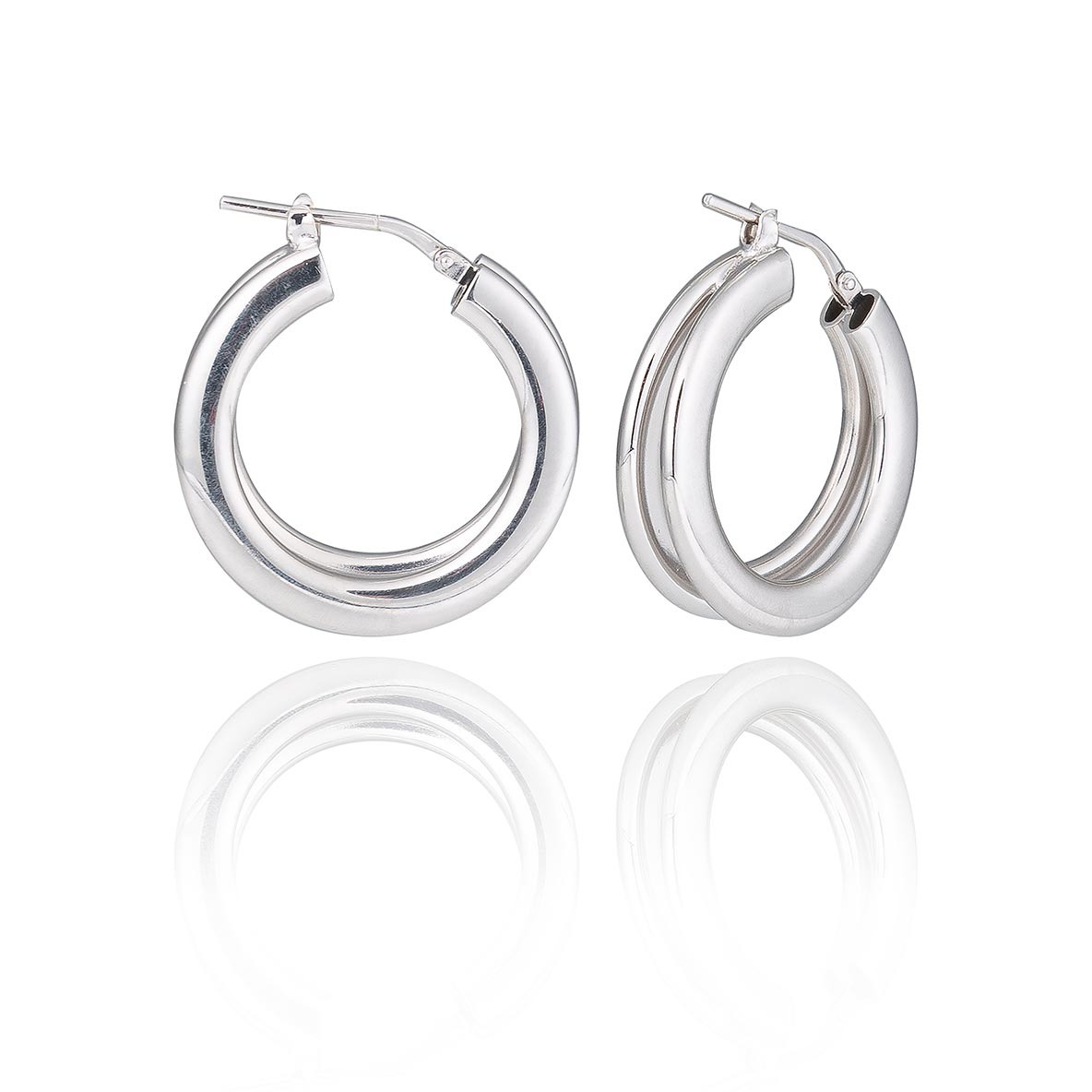 Boucles d'oreilles créoles 2cm Salvador UNA STORIA argent