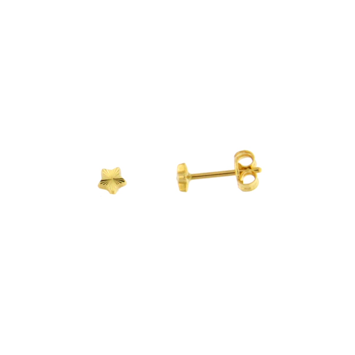 Boucles d'oreilles étoile or jaune 18K