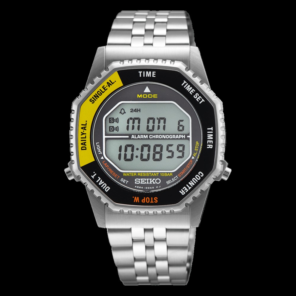 Montre Seiko Rotocall SPORT chronographe numérique, quartz et lunette bidirectionnelle