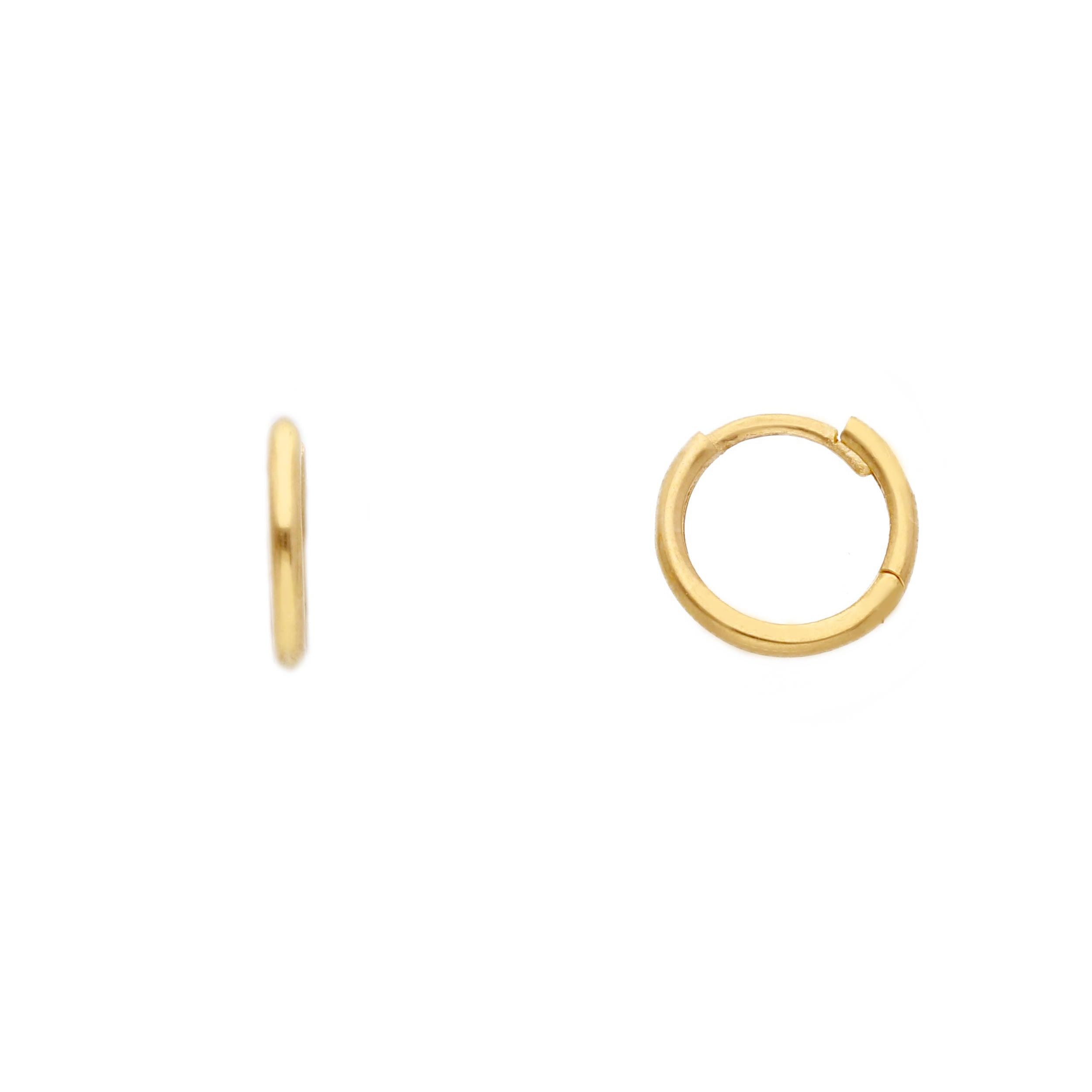 Boucles d'oreilles créoles 0.8mm or jaune 18K