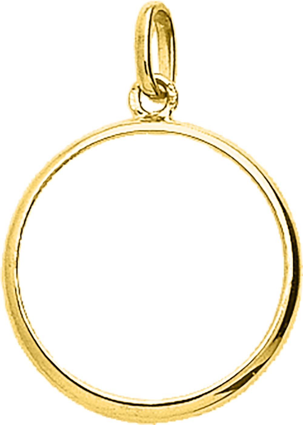 Pendentif entourage ( pièce 10F ) or jaune 18K