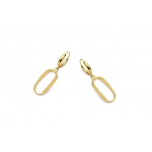 Boucles d'oreilles pendent or jaune 18k