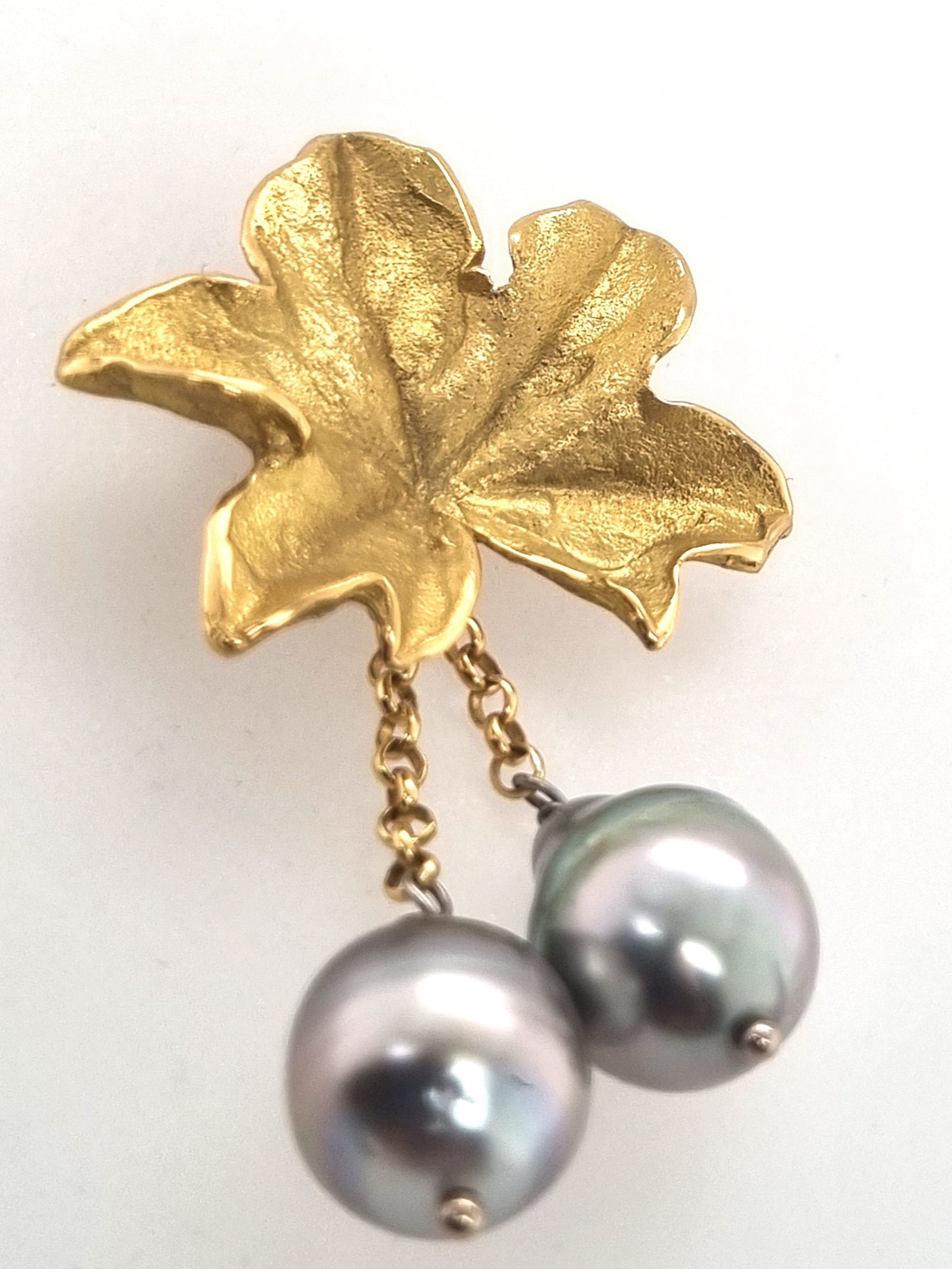 Pendentif or jaune 18K (or fairtrade) avec perles Tahiti