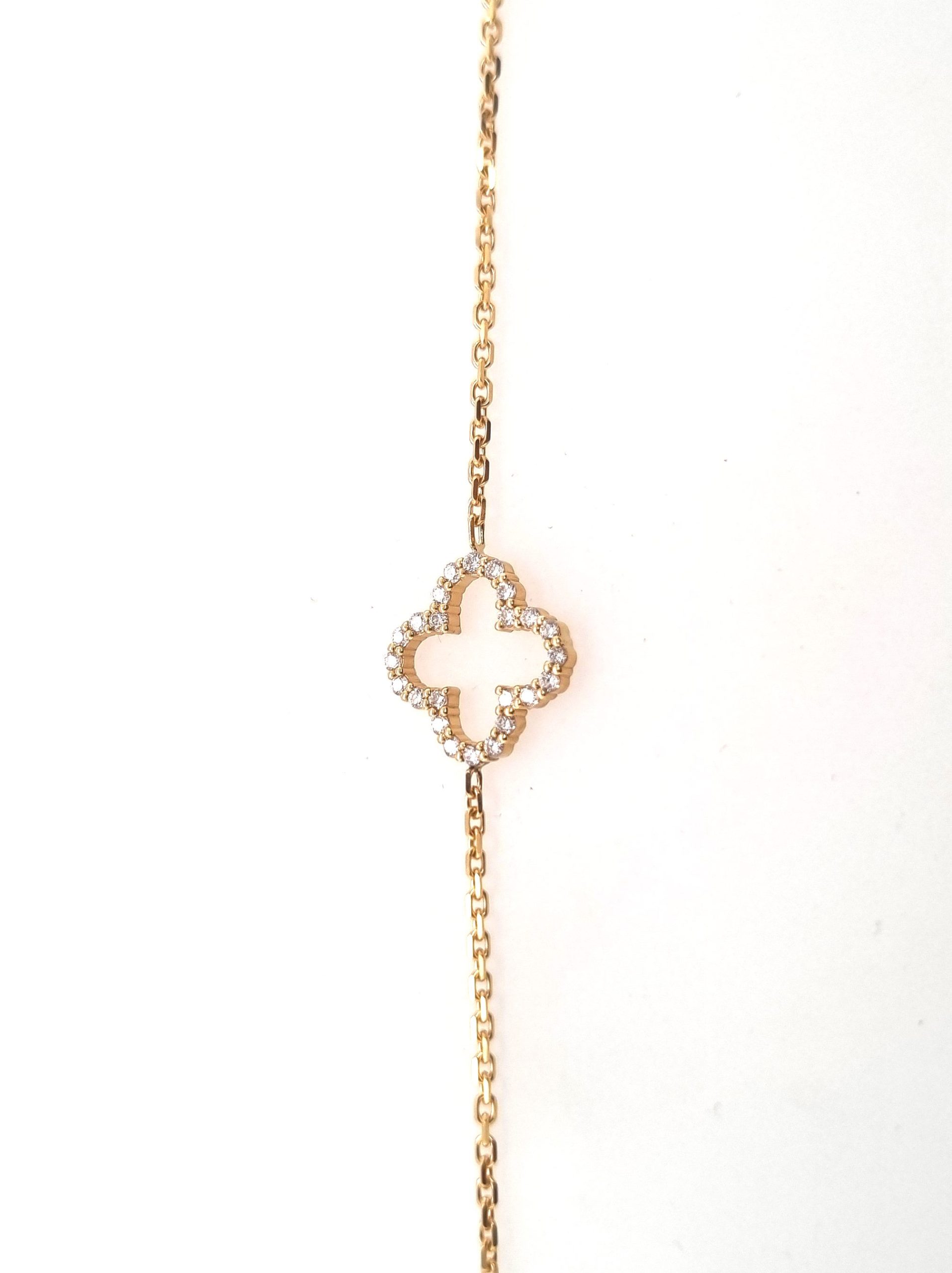 Bracelet 18.5cm or jaune 18K avec 0.24ct diamants écologique LAB GROWN