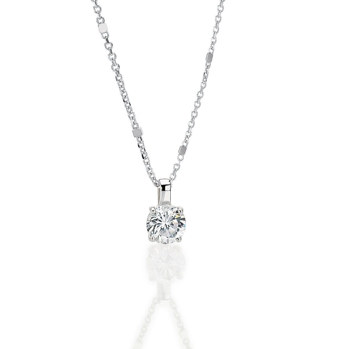 Collier 45cm Naiomy argent 925 avec zircon