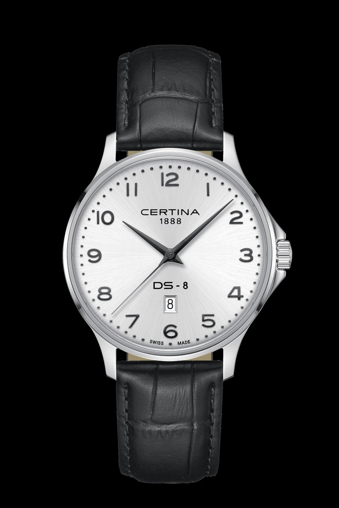 Montre Certina DS-8 Gent, homme, quartz, cadran argent 40mm