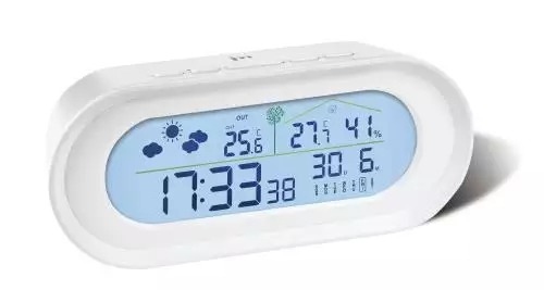 Jm justaminute Weather clock/Réveil White