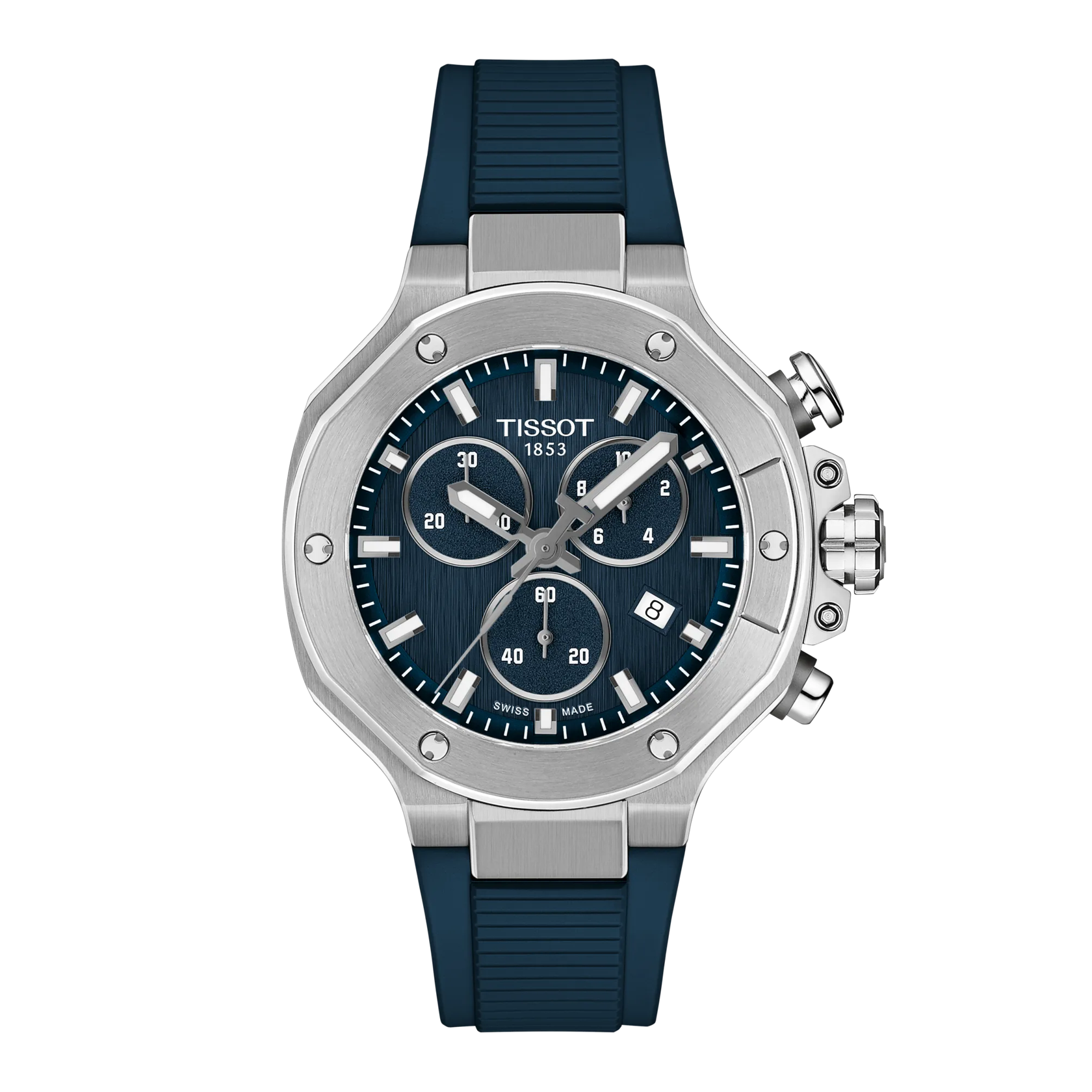 Montre Tissot T-Race Chronographe quartz, cadran bleu boîtier en acier inoxydable 38mm