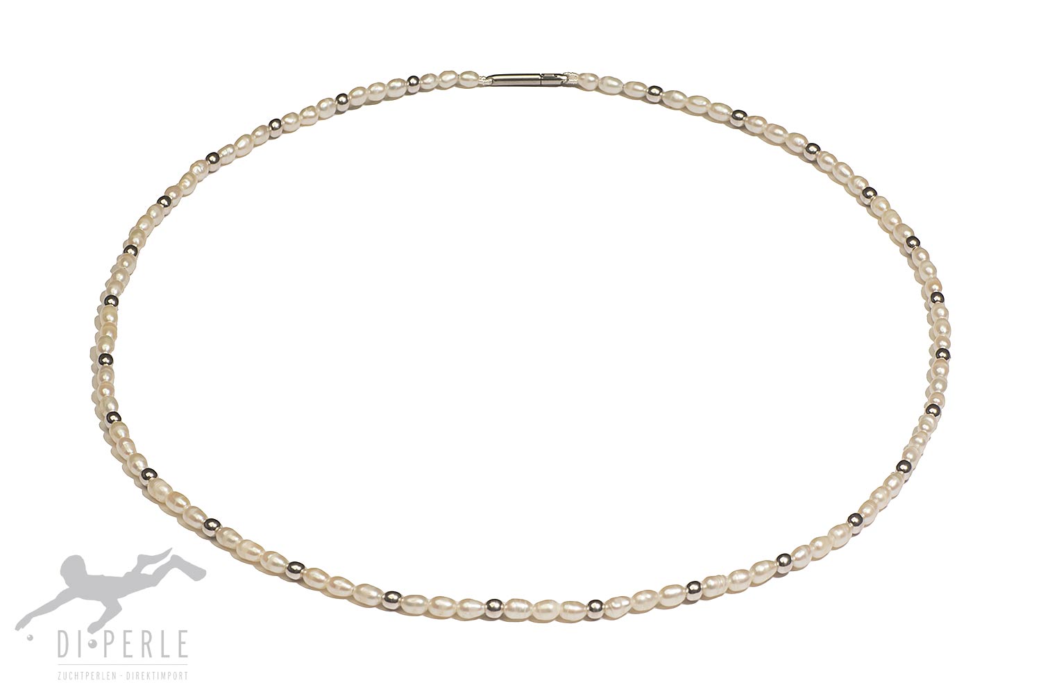 Collier 42cm argent 925 avec perles d'eau douce