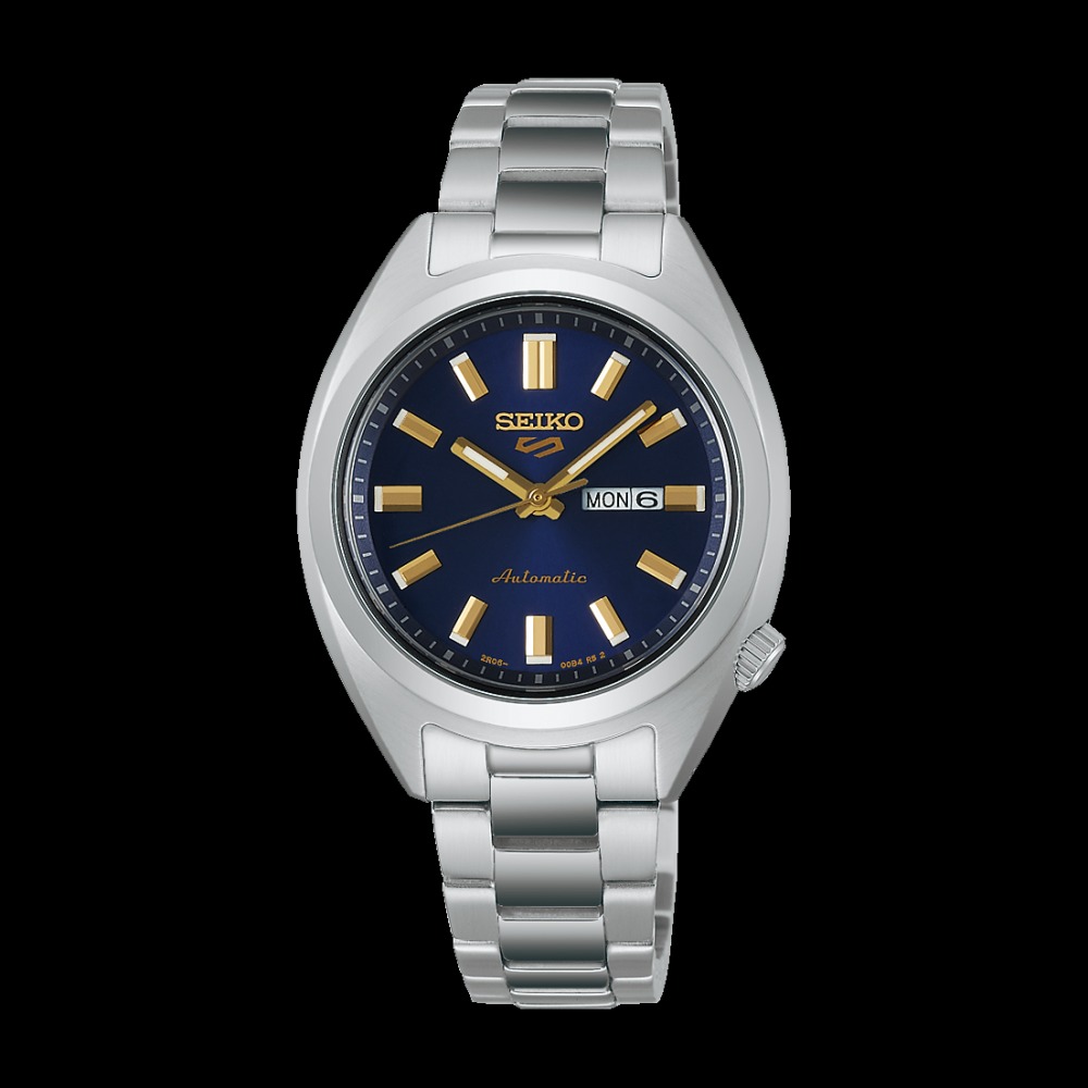 Montre Seiko 5 Sports, automatique avec réserve de marche 40h, cadran bleu foncé, boîtier 32mm