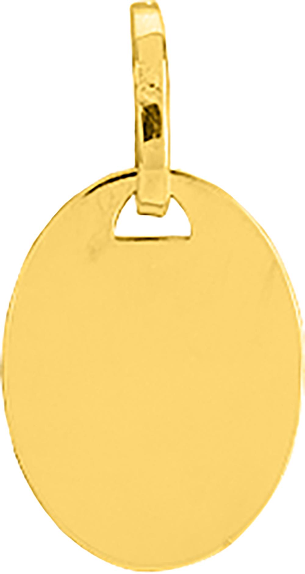 Pendentif médaille plaque or jaune 18K  ( 1.5cmX1cm )