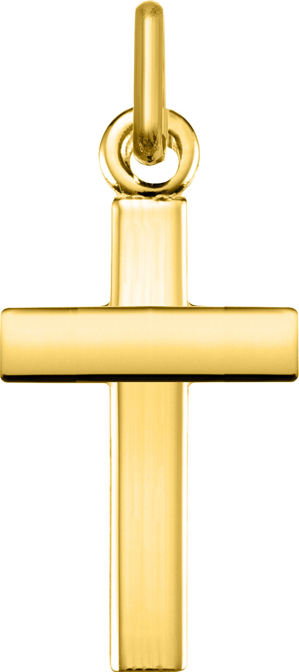Pendentif croix or jaune 18K  1.9X1.1cm
