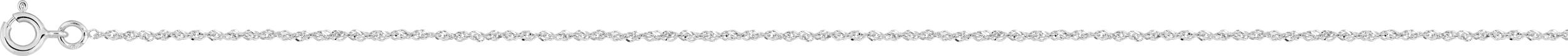 Chaîne Singapour 45cm or blanc 18K