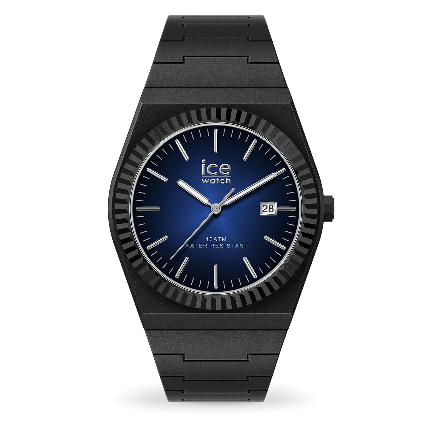 Montre ICE power PW1 Black Blue Radial , cadran bleu à effet soleil 41mm