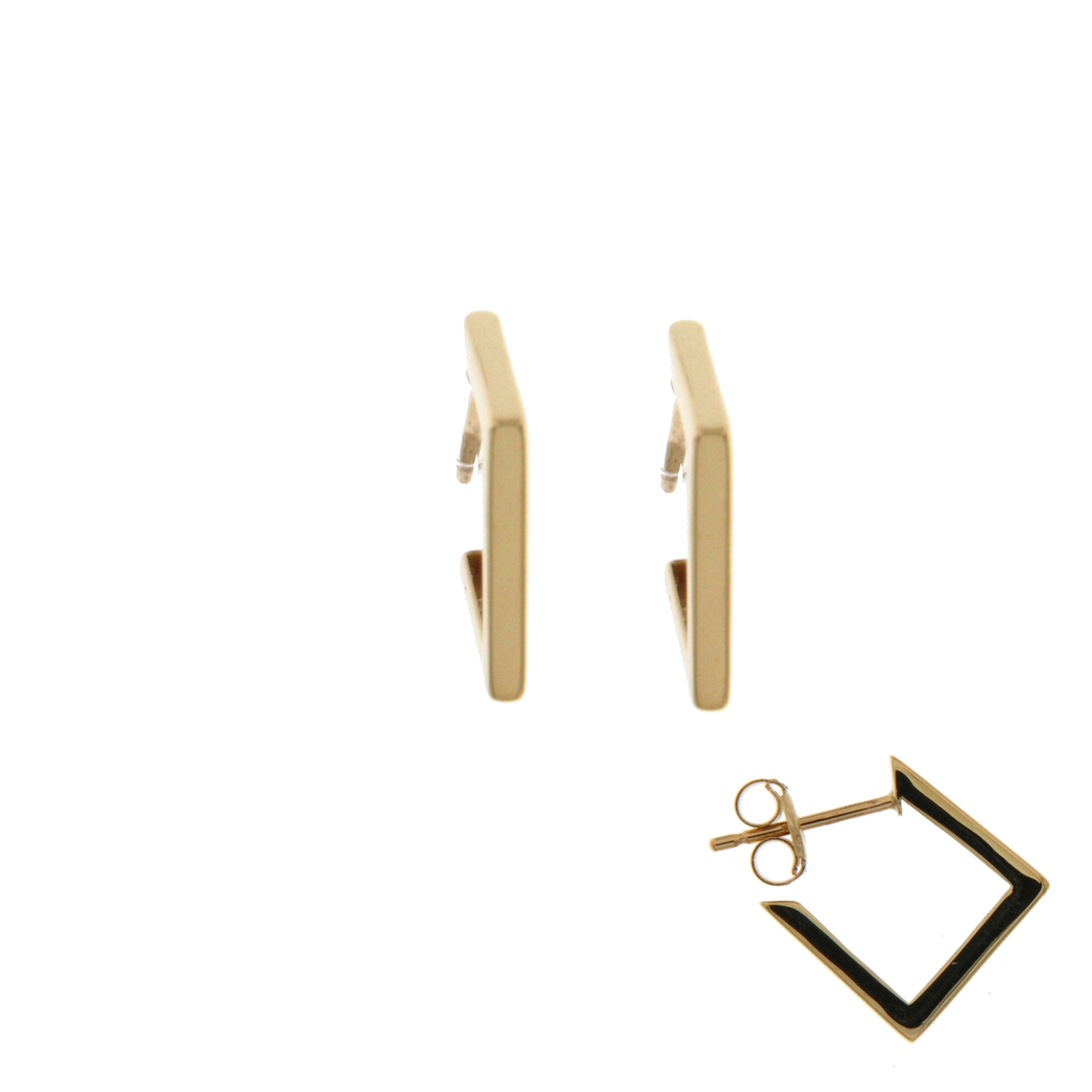 Boucles d'oreilles créoles 1cm or jaune 18K
