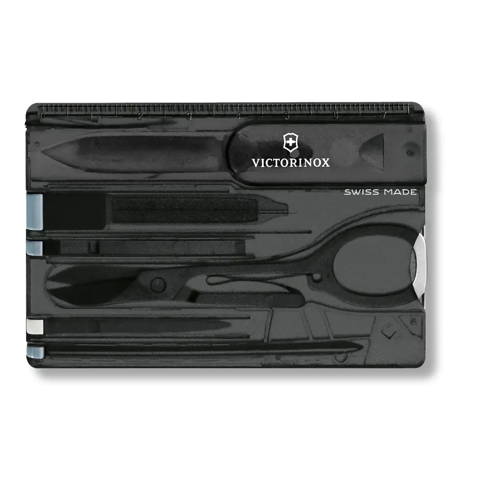 Carte suisse classique, noir transparent