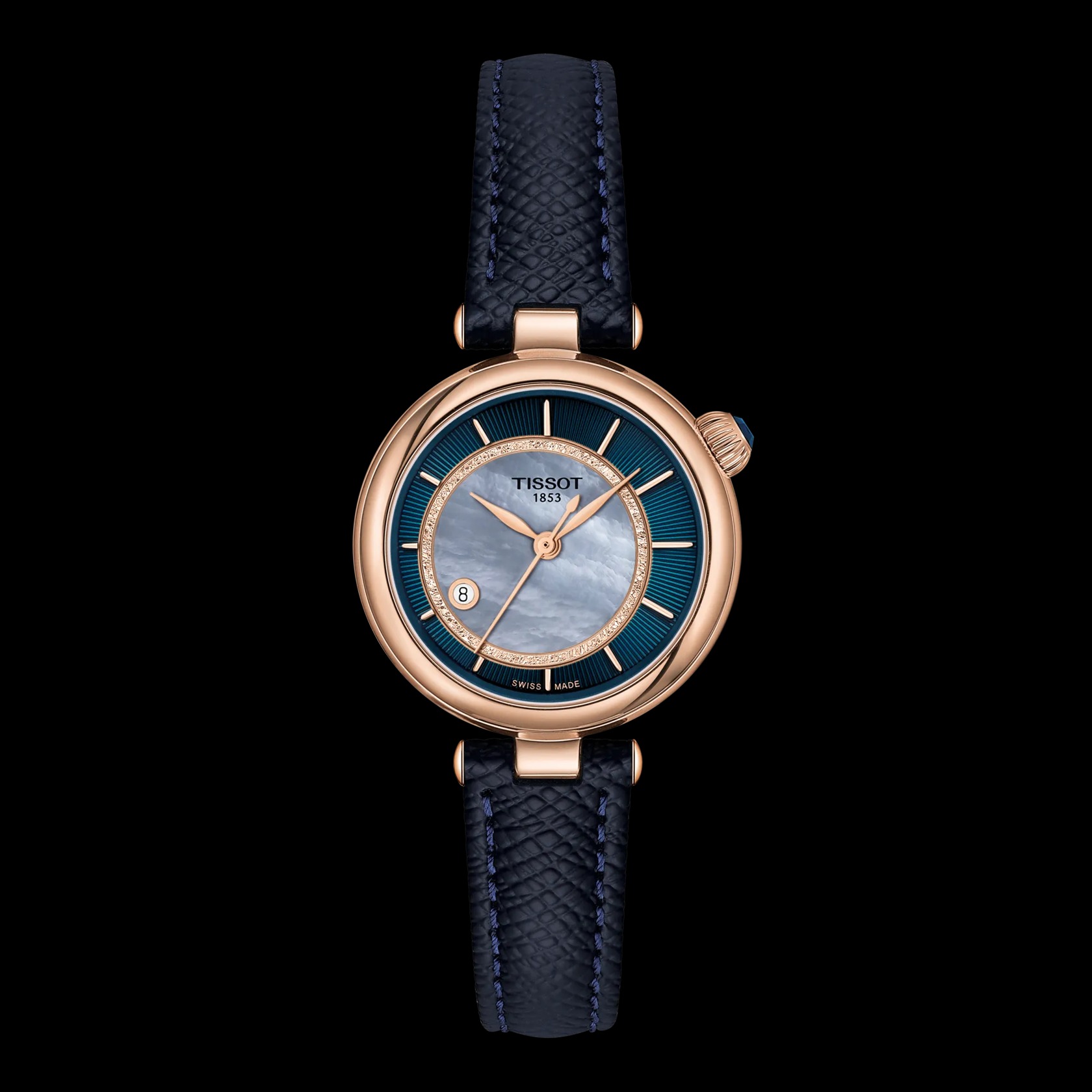 Montre dame Tissot Desir, cadran nacre 28mm, mouvement mécanique à remontage automatique avec réserve de marche 48h