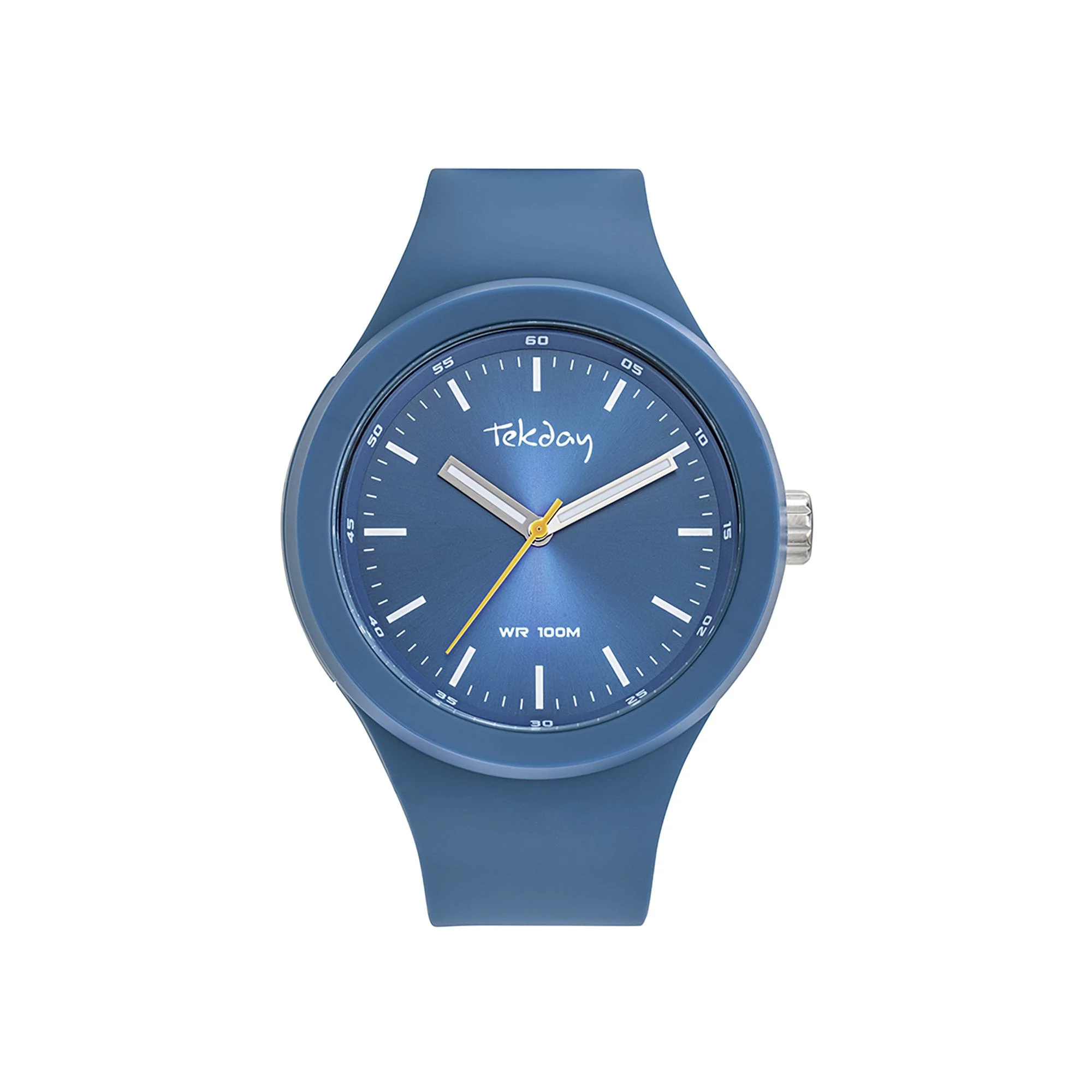 Montre Tekday avec bracelet en silicone bleu