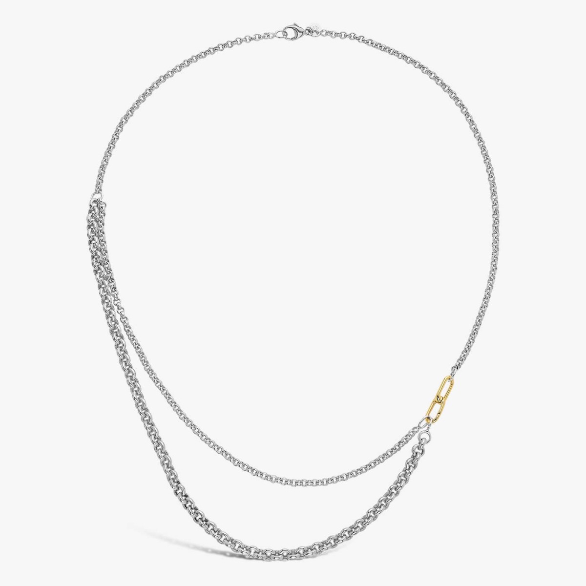 Collier 50cm "deux rangs" 'Maxima en argent et or jaune 18K de la marque française Arthus Bertrand Paris 1803, éco-responsable