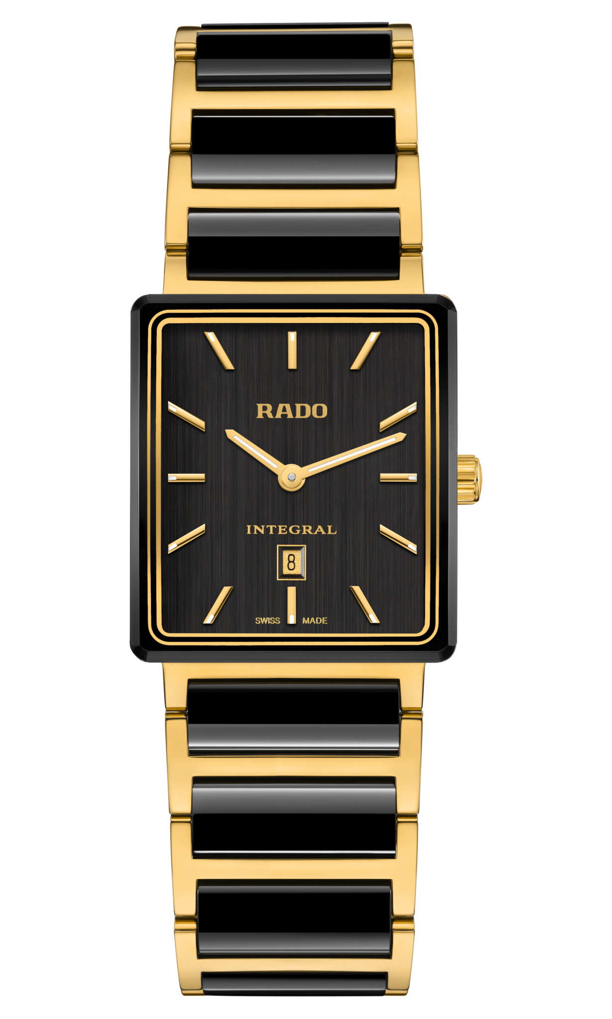 Montre Rado Integral 40-Year Anniversary Edition, quartz, cadran 31x34mm noire et dorée