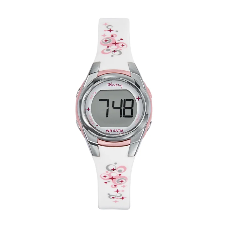 Montre Tekday Junior digitale Silicone Blanc