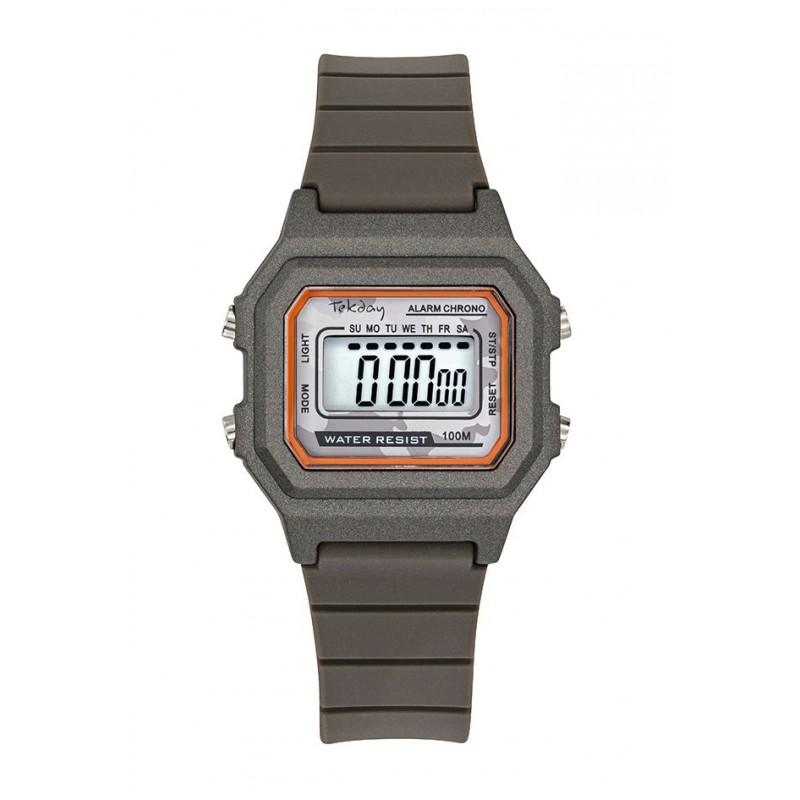 Montre Tekday Junior digitale Silicone marron