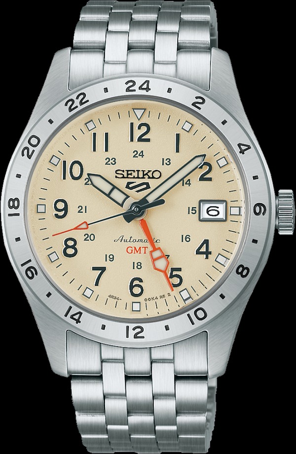 Montre Seiko 5 Sports automatique GMT avec fonction de remontage manuel avec réservé de marche 41heures